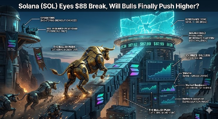 Solana (SOL) Eyes $88 Break, Will Bulls Finally Push Higher?