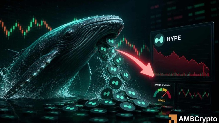 Can Hyperliquid bulls hold $40 support as whale dumps $1.8 mln in HYPE?
