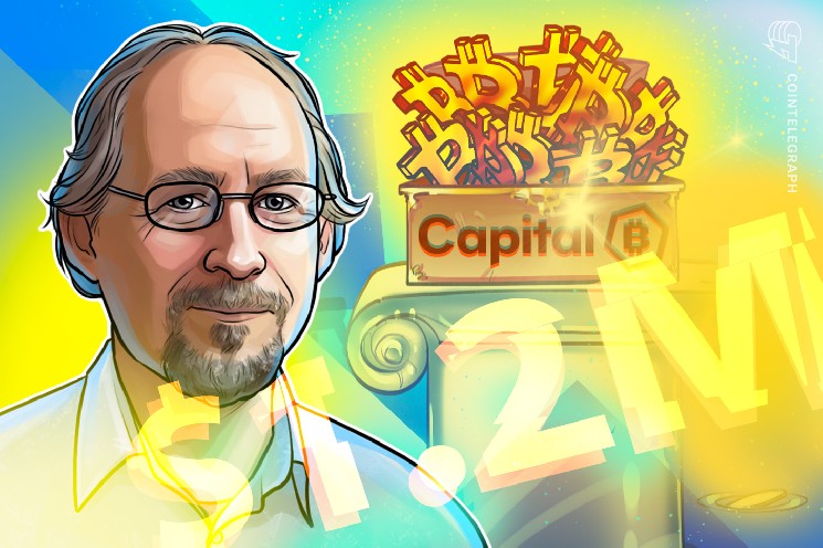 Capital B raises $1.3M from Adam Back for Bitcoin strategy