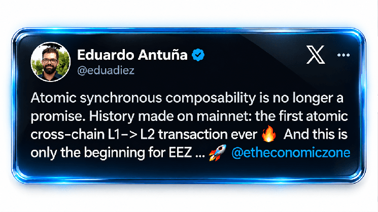 Ethereum Economic Zone Runs Atomic L1-L2 Transfer on Mainnet
