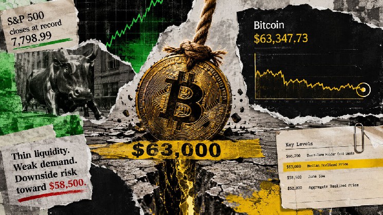 Bitcoin’s stall around $63,000 exposes how weak its buyers have become amid record high S&amp;P 500